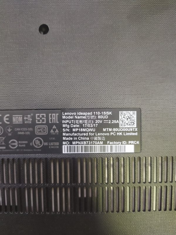 Lenovo İdeapad 110-15isk 80UD Alt Kasa - Görsel 3