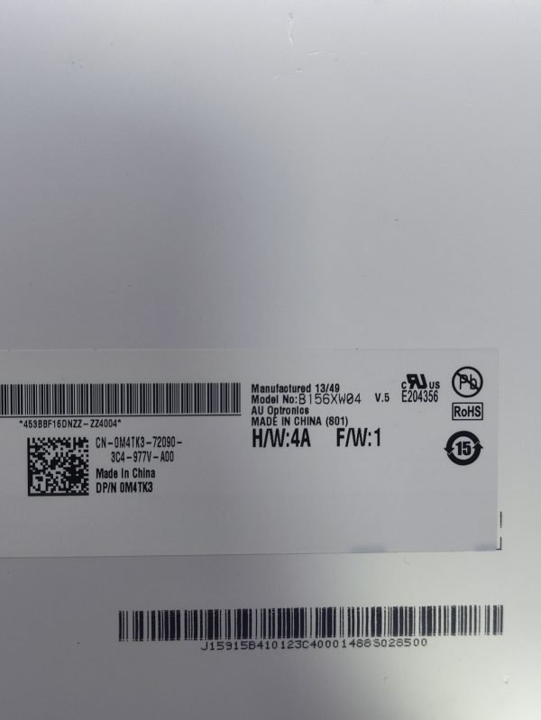 B156XW04 V.5 Ekran 15.6'' 40Pin Slim Led Ekran - Görsel 2