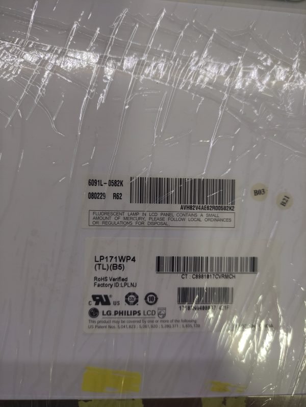 LP171WP4 (TL)(B5) Ekran 17.1'' Lcd Ekran - Görsel 3