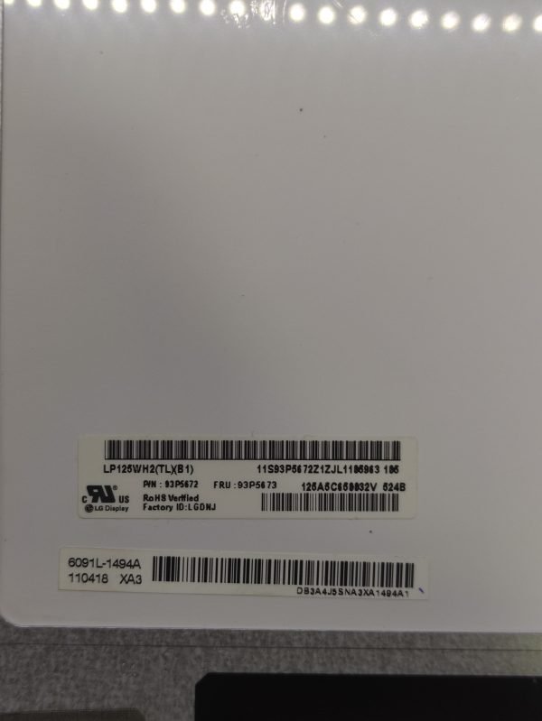 LP125WH2(TL)(B1) Ekran 12.5'' 40Pin Led Ekran - Görsel 3