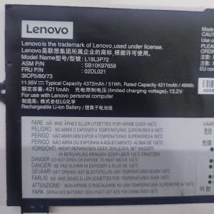 Lenovo Thinkpad L18L3P72 Batarya Pil Orjinal