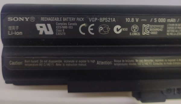 Sony Vaio VGP-BPS21A Batarya Pil Orjinal - Görsel 3